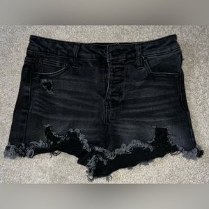 Lightly Worn Black Jean Shorts